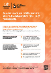 A poster in the Ngāti Porou dialect, informing voters about the Māori Electoral Option for the 2025 Local Elections