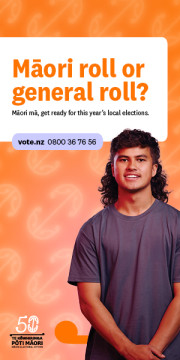 A social media post about the Māori Electoral Option in English